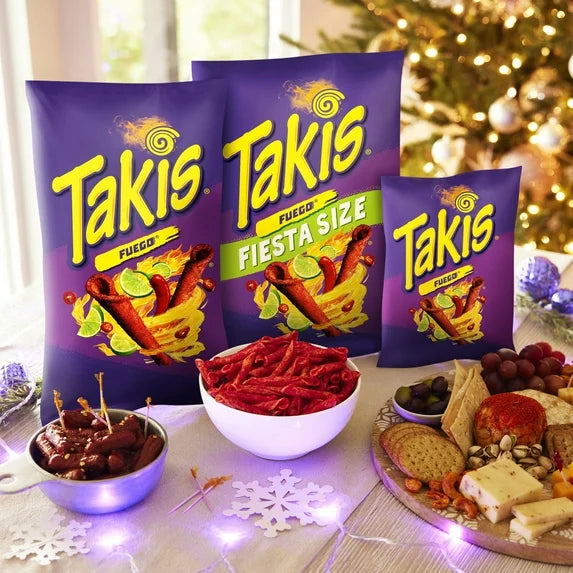 Takis Fuego Hot Chili Pepper & Lime Tortilla Chips (Family Size / 9.9 oz)