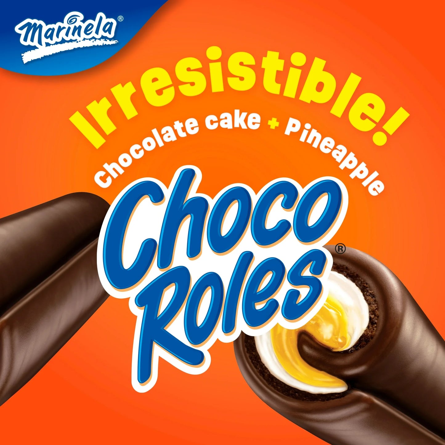 Marinela Choco Roles Pineapple & Creme Filled Cakes 2PK (2.82 oz)