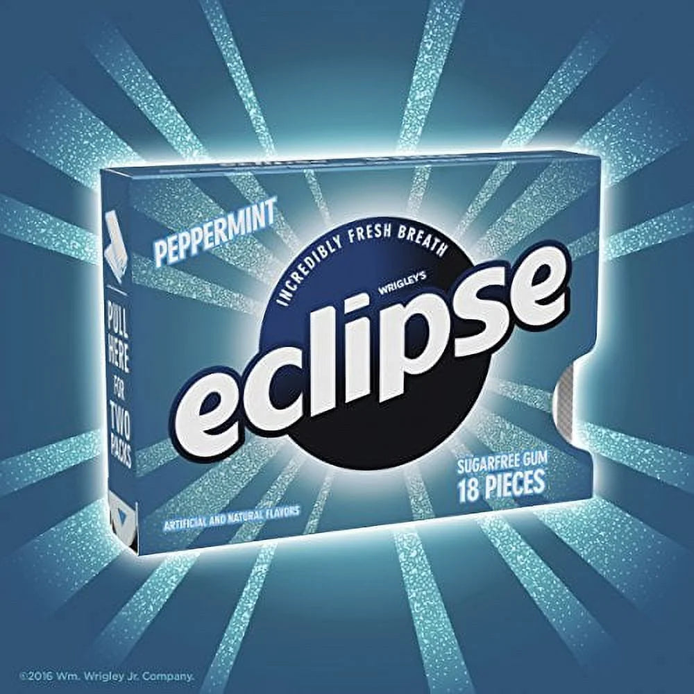 Eclipse Peppermint Sugar Free Gum (18 Pieces)