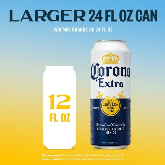 Corona Extra Lager Mexican Import Beer - 24 fl oz Can