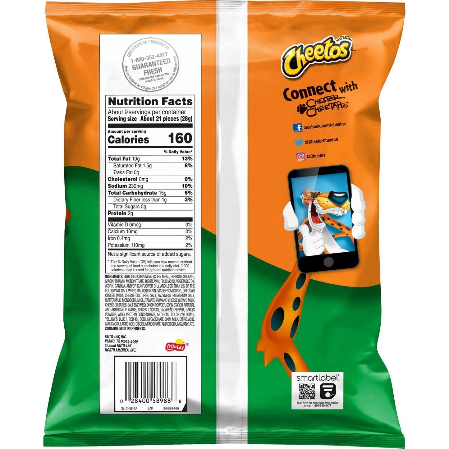 Cheetos Crunchy Cheddar Jalapeno Cheese Flavored Snacks