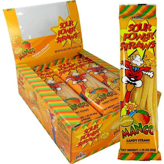 SOUR POWER STRAWS MANGO 24/1.75oz