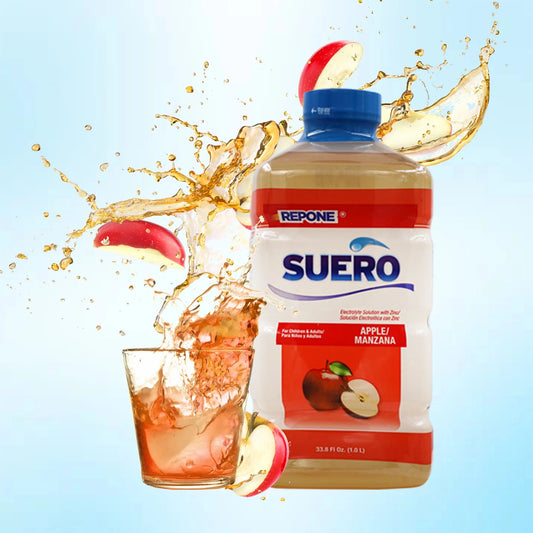 Suero Oral Electrolyte Solution - Apple Flavor (33.8 fl oz / 1 Liter)