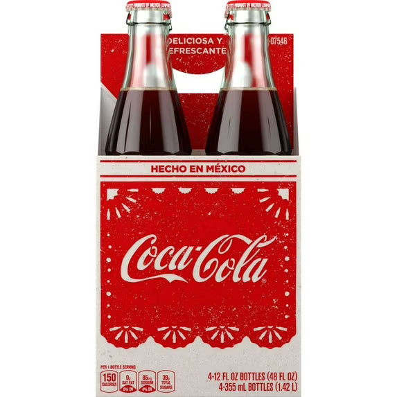 Mexican Coca-Cola with Real Cane Sugar (12 fl oz Glass Bottle)