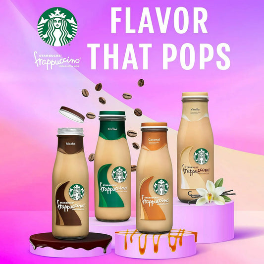 Starbucks Frappuccino Caramel Chilled Coffee Drink (13.7 oz Glass Bottle)