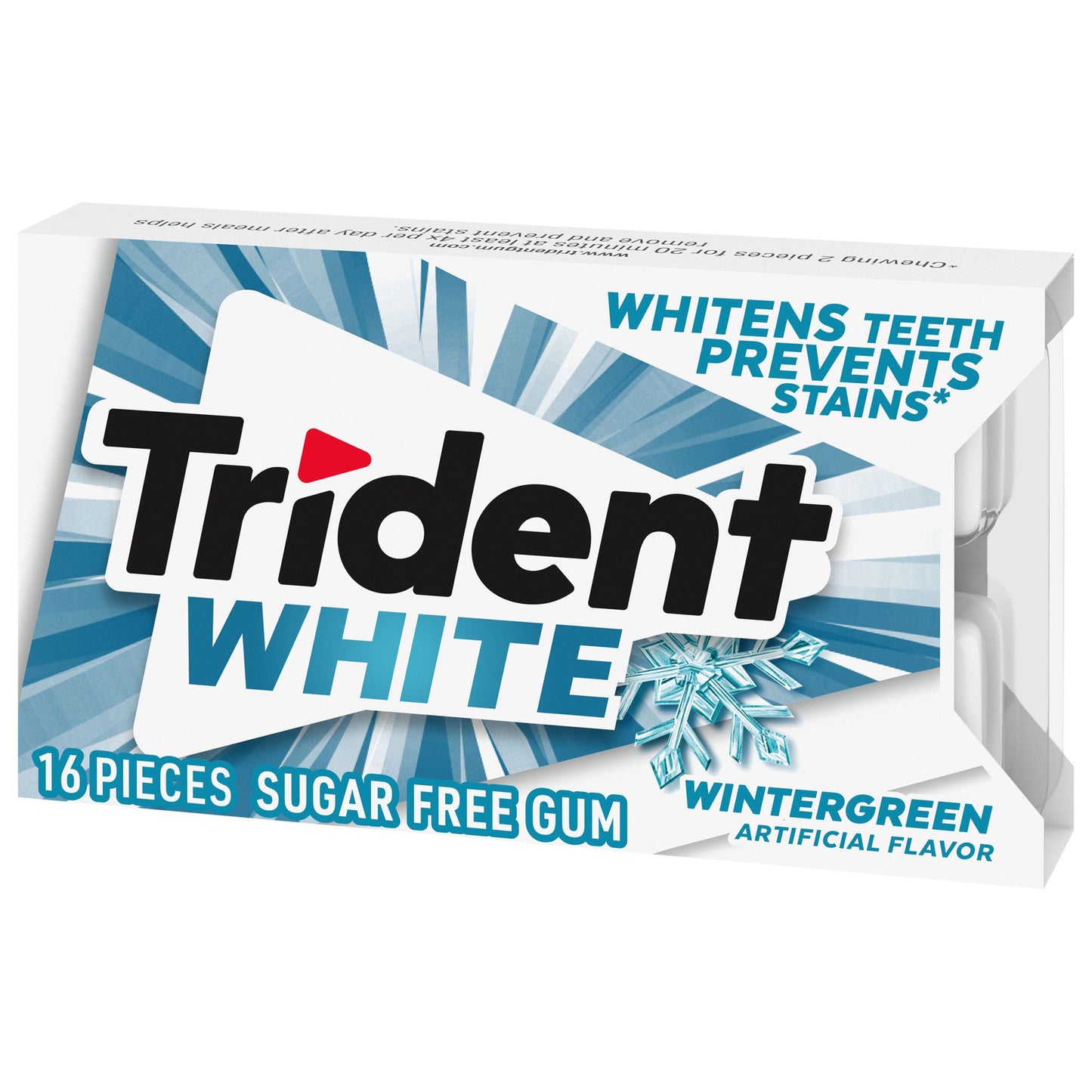 Trident White Wintergreen Sugar Free Gum (16 Pieces)
