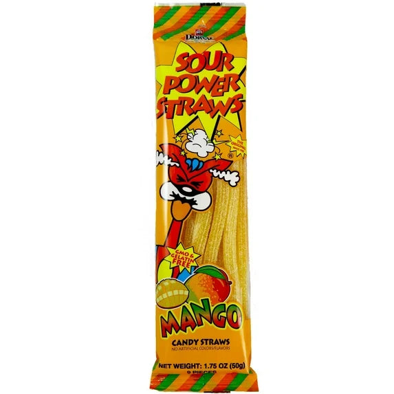 SOUR POWER STRAWS MANGO 24/1.75oz