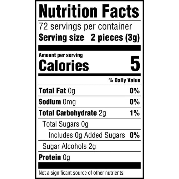 Eclipse Peppermint Sugar Free Gum (18 Pieces)