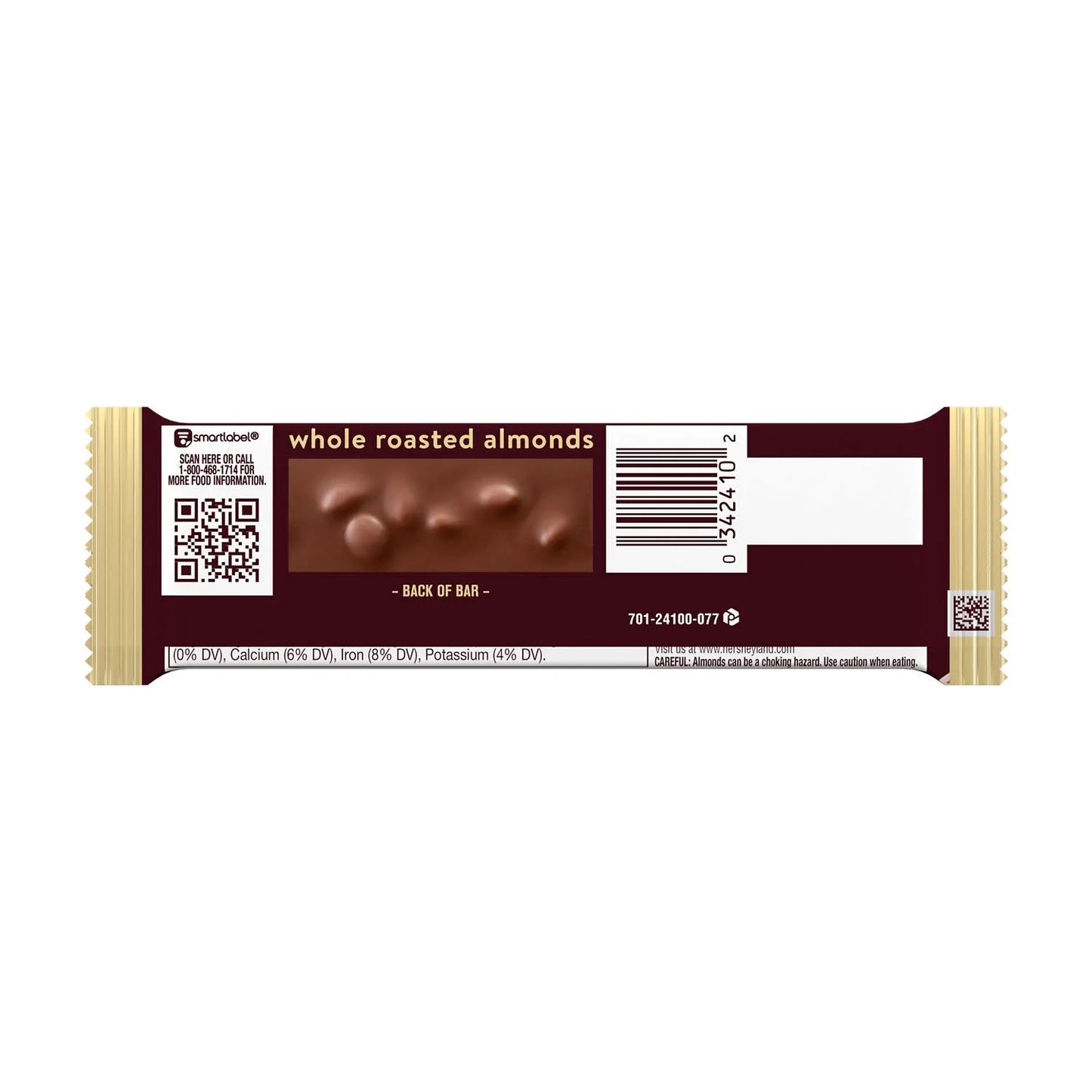 Hershey's Milk Chocolate with Whole Almonds Bar (1.45 oz)