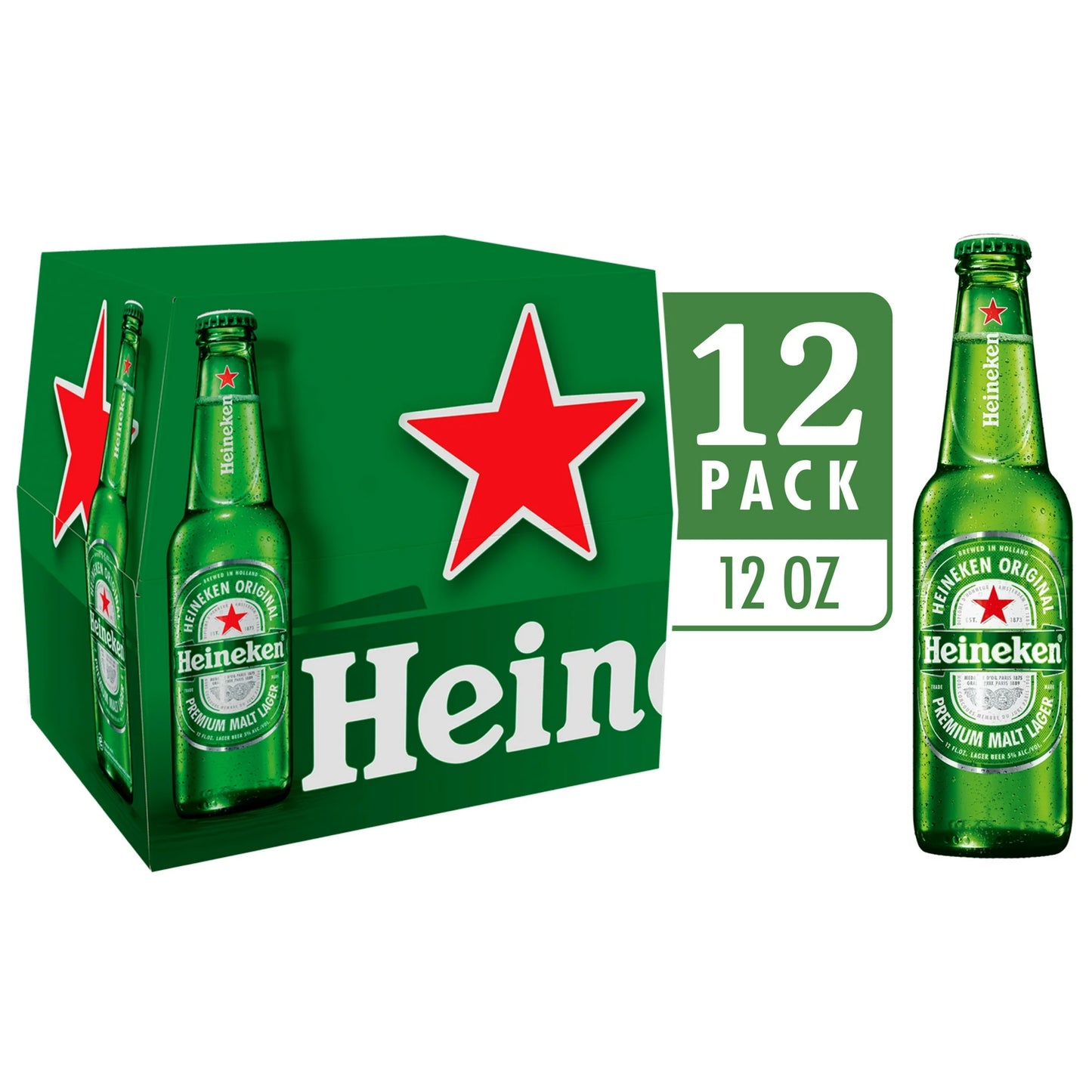 Heineken Original Lager Beer - 12 Pack (12 fl oz Bottles)