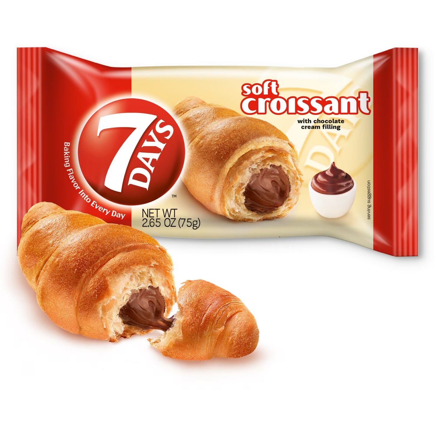 7Days Soft Croissant with Chocolate Cream Filling (2.65 oz)