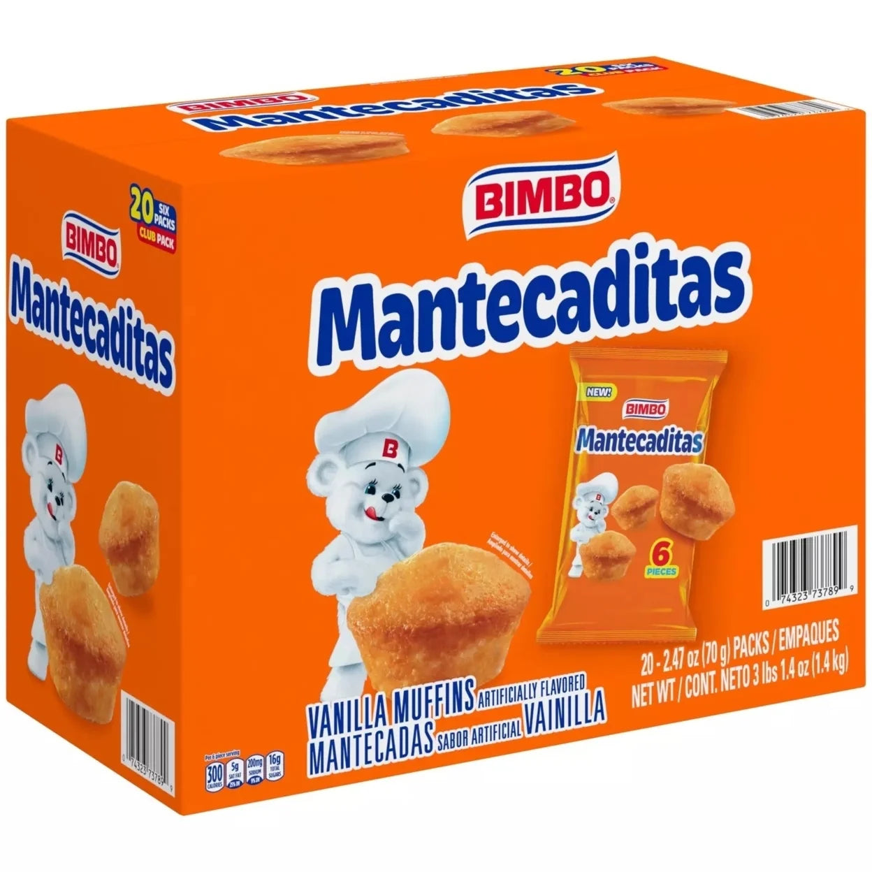 Bimbo Mini Mantecadas Vanilla Muffins (2 Snack Pack)