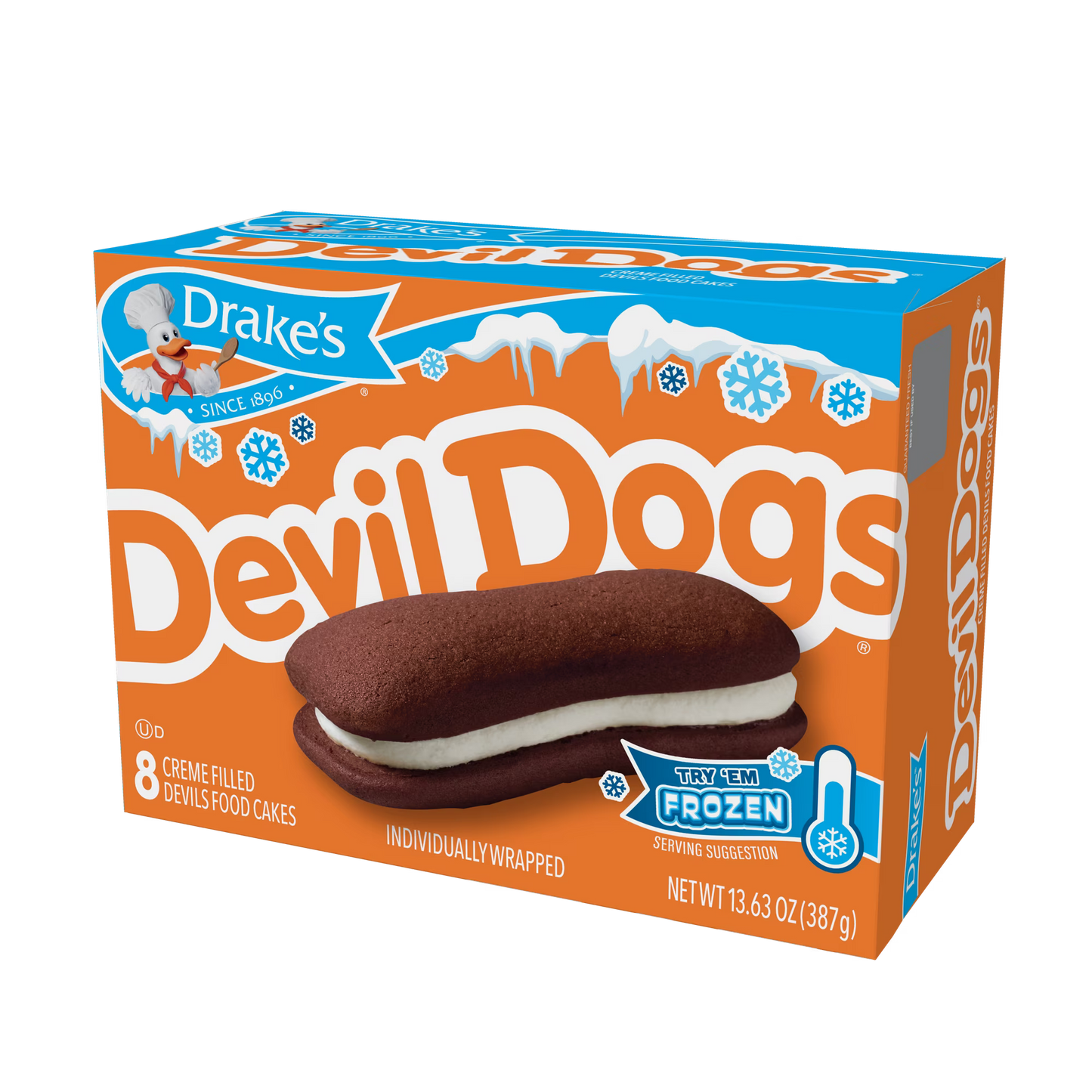 Drake's Doodlez Frosted Creme Filled Devil's Food Cakes