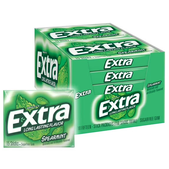 Extra Spearmint Sugar Free Gum (15 Sticks)