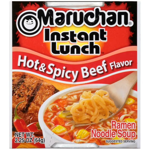 Maruchan Instant Lunch Hot & Spicy Beef Flavor Noodle Soup (2.25 oz)