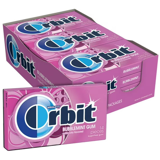 Orbit Bubblemint Sugar Free Gum (14 Pieces)
