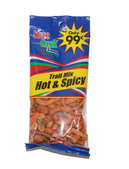 Stone Creek Hot & Spicy Trail Mix (Savory Snack Blend) 2oz