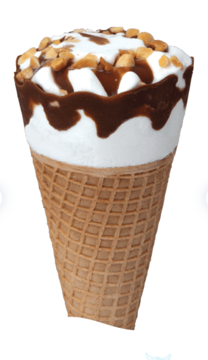 P-Nutty Cone – Vanilla Ice Cream with Peanuts & Chocolate (4 fl oz)
