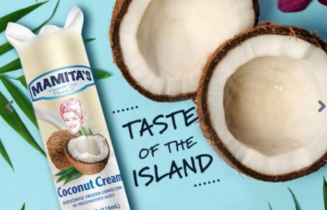 Mamita's Coconut Cream Ice Bar (Creamy Tropical Frozen Treat) 4 oz