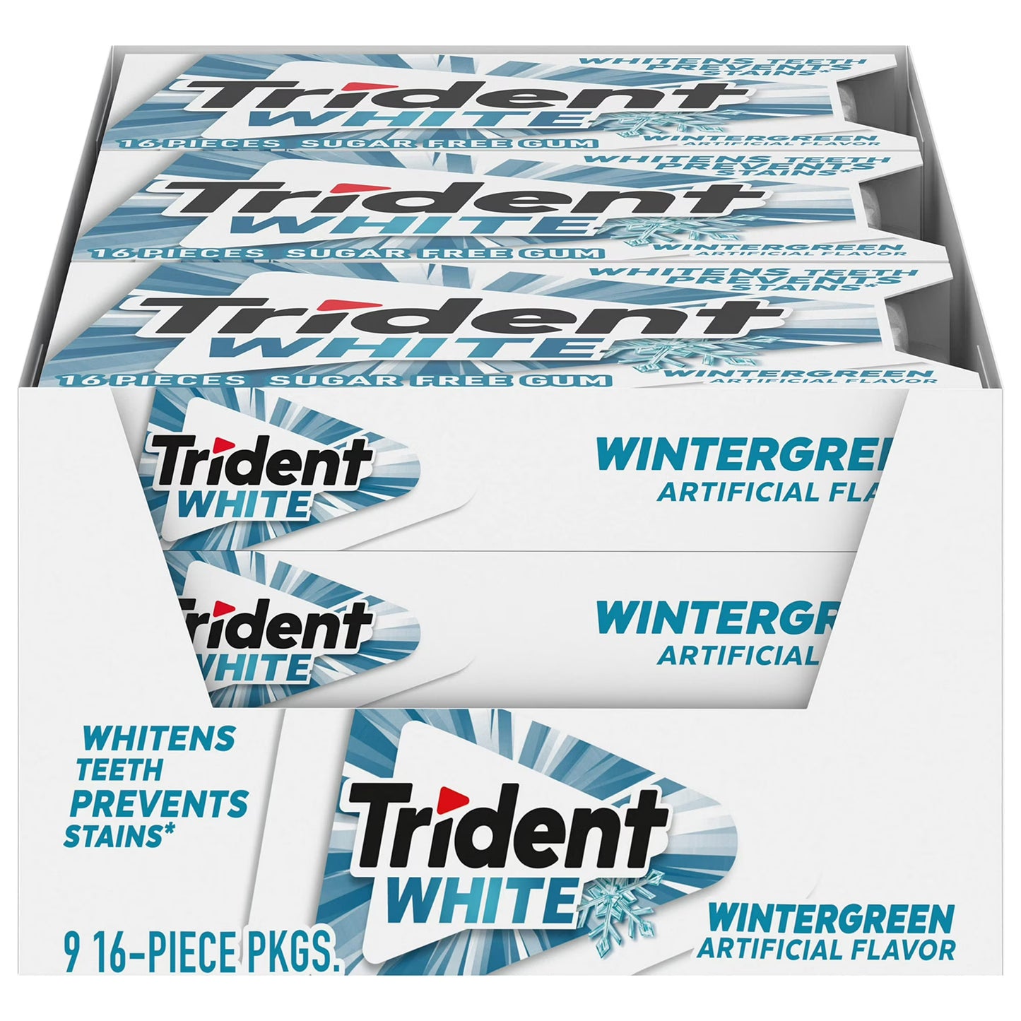 Trident White Wintergreen Sugar Free Gum (16 Pieces)