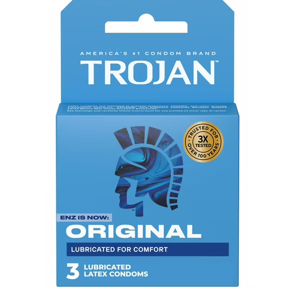 Trojan ENZ Lubricated Condoms (3 Count Pack)