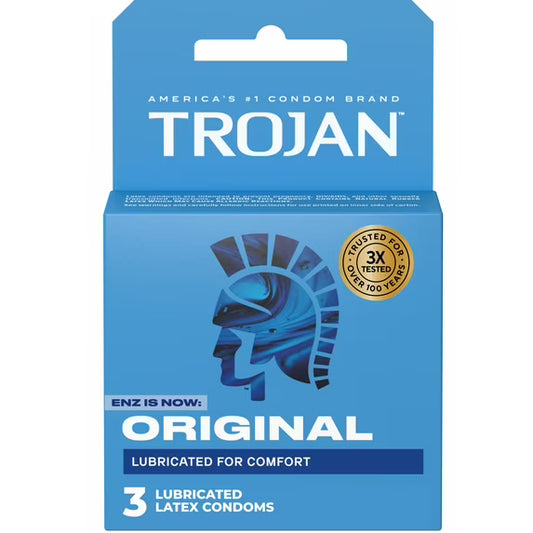 Trojan ENZ Lubricated Condoms (3 Count Pack)