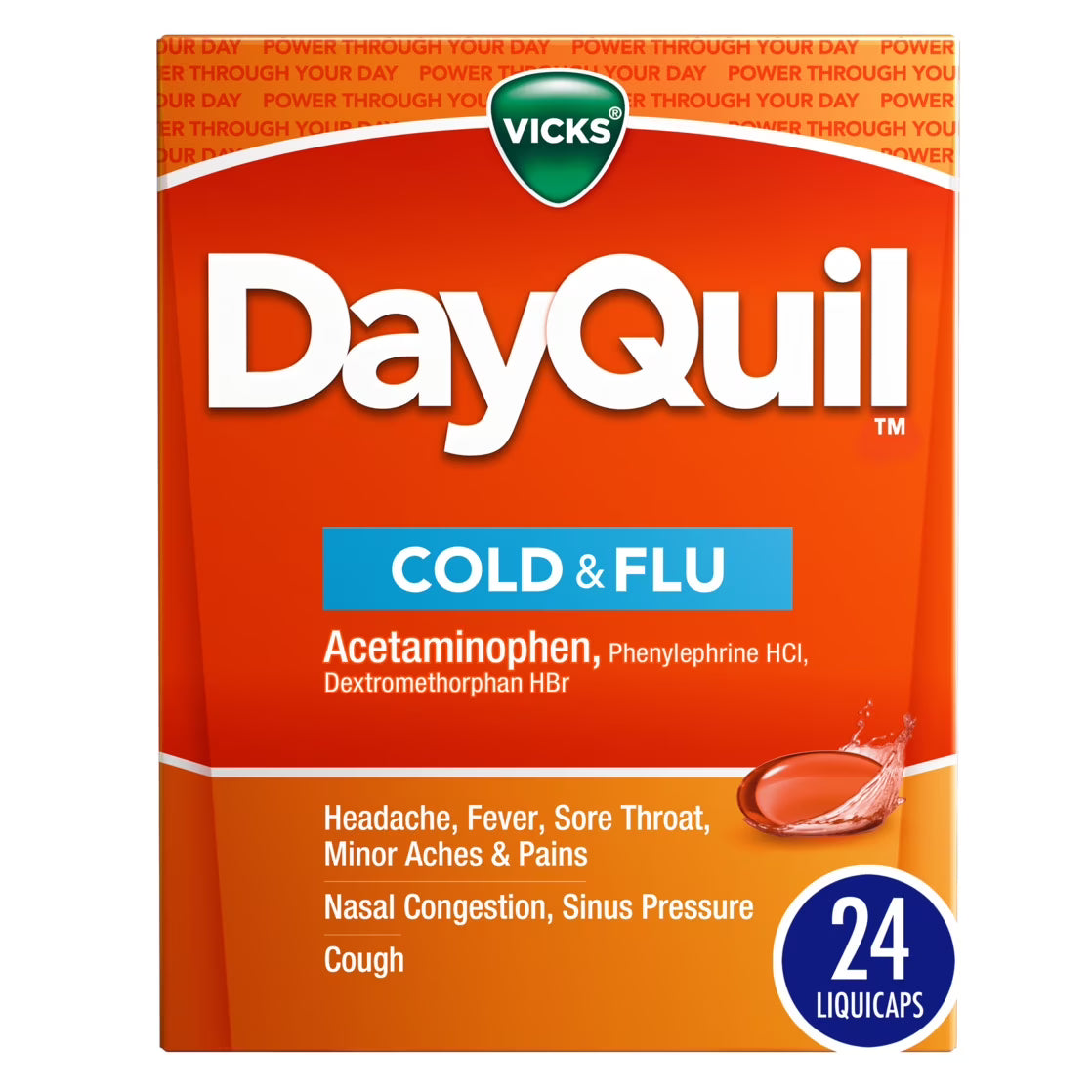 Vicks DayQuil Cold & Flu Multi-Symptom Relief (12 LiquiCaps)