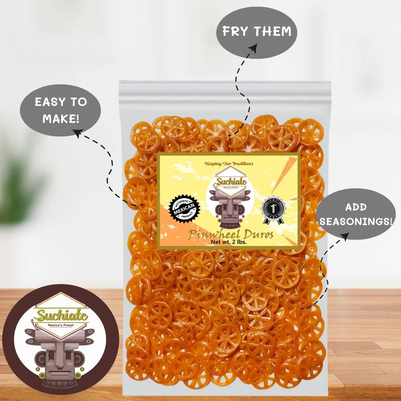 Nicomex Chicharron de Harina (Wheat Flour Snack / Duros) 1.5oz