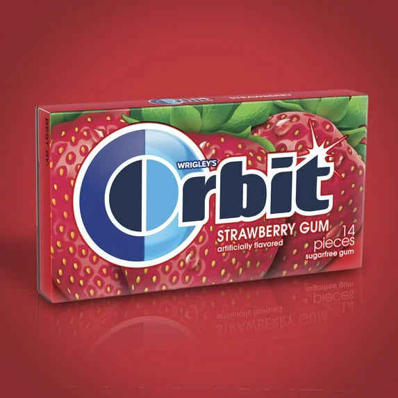 Orbit Strawberry Remix Sugar Free Gum (14 Pieces)