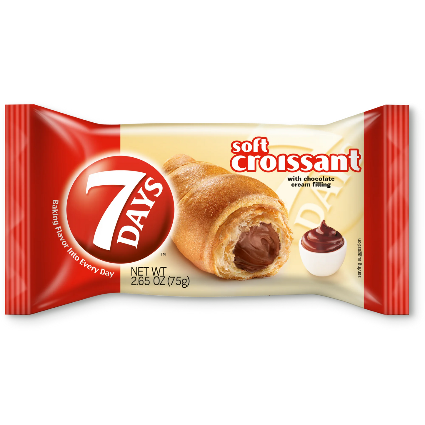 7Days Soft Croissant with Chocolate Cream Filling (2.65 oz)
