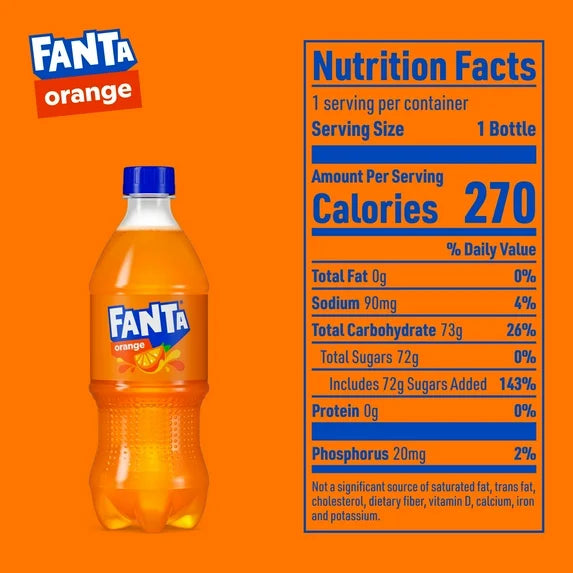 Fanta Orange Soda (20 fl oz Bottle)