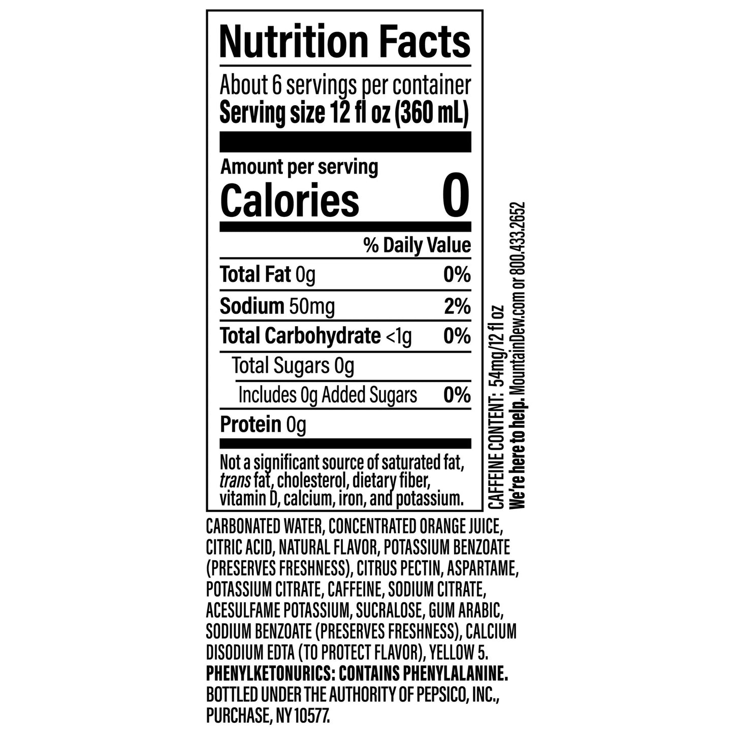 Diet Mountain Dew Soda (2 Liter Bottle)