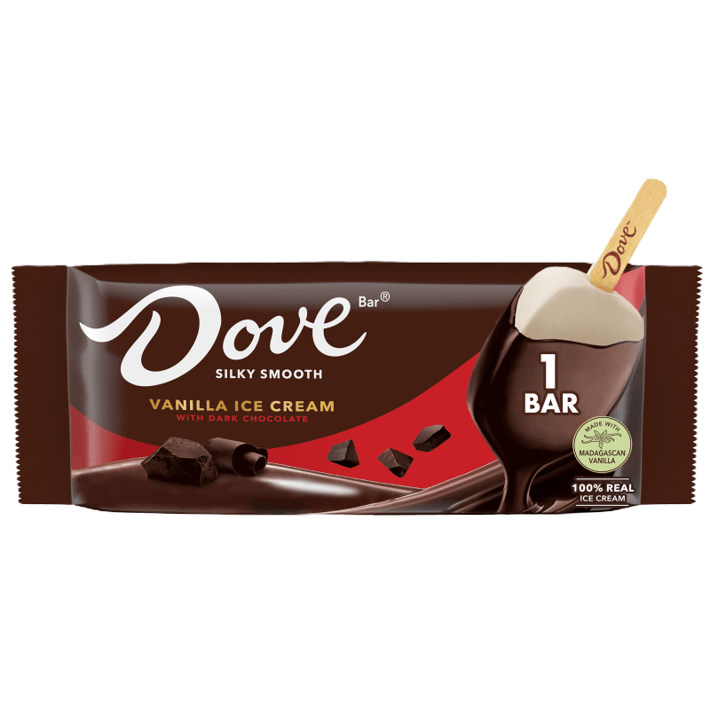 Dove Vanilla Ice Cream with Dark Chocolate Bar