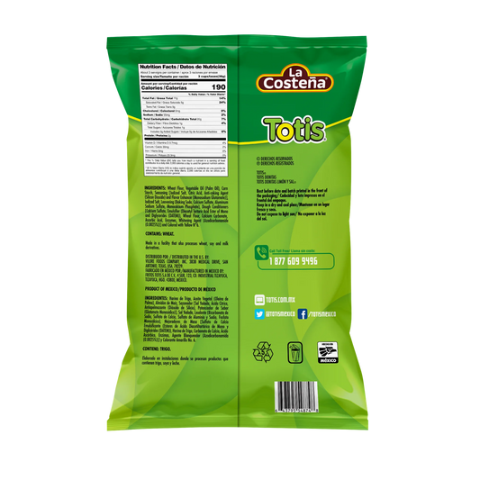 Totis Donitas Salt & Lime Wheat Snacks (3.88 oz)