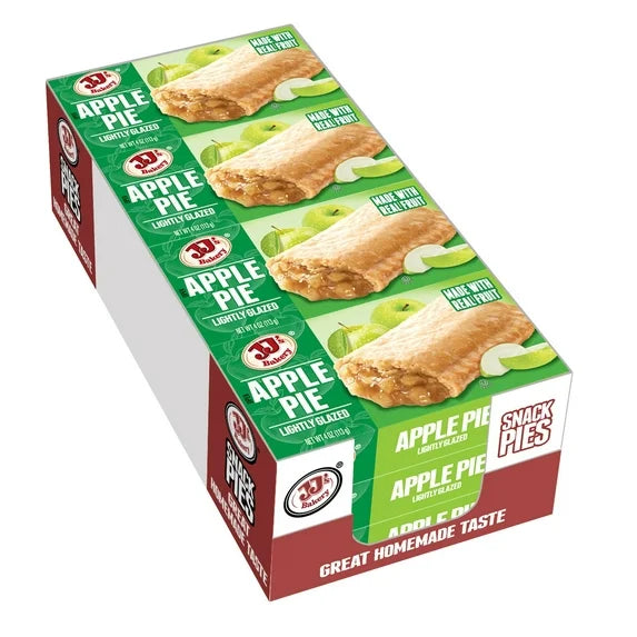 JJ's Bakery Apple Pie, Ready-to-Eat Snack with Apple Filling, 4 oz