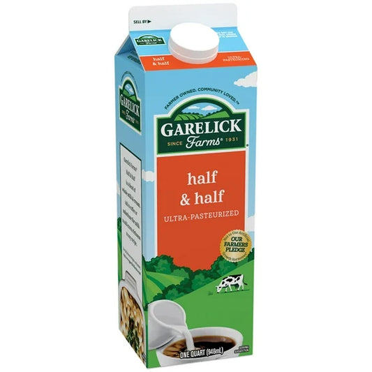 Garelick Farms Ultra Pasteurized Half & Half (32 fl oz / 1 Quart)