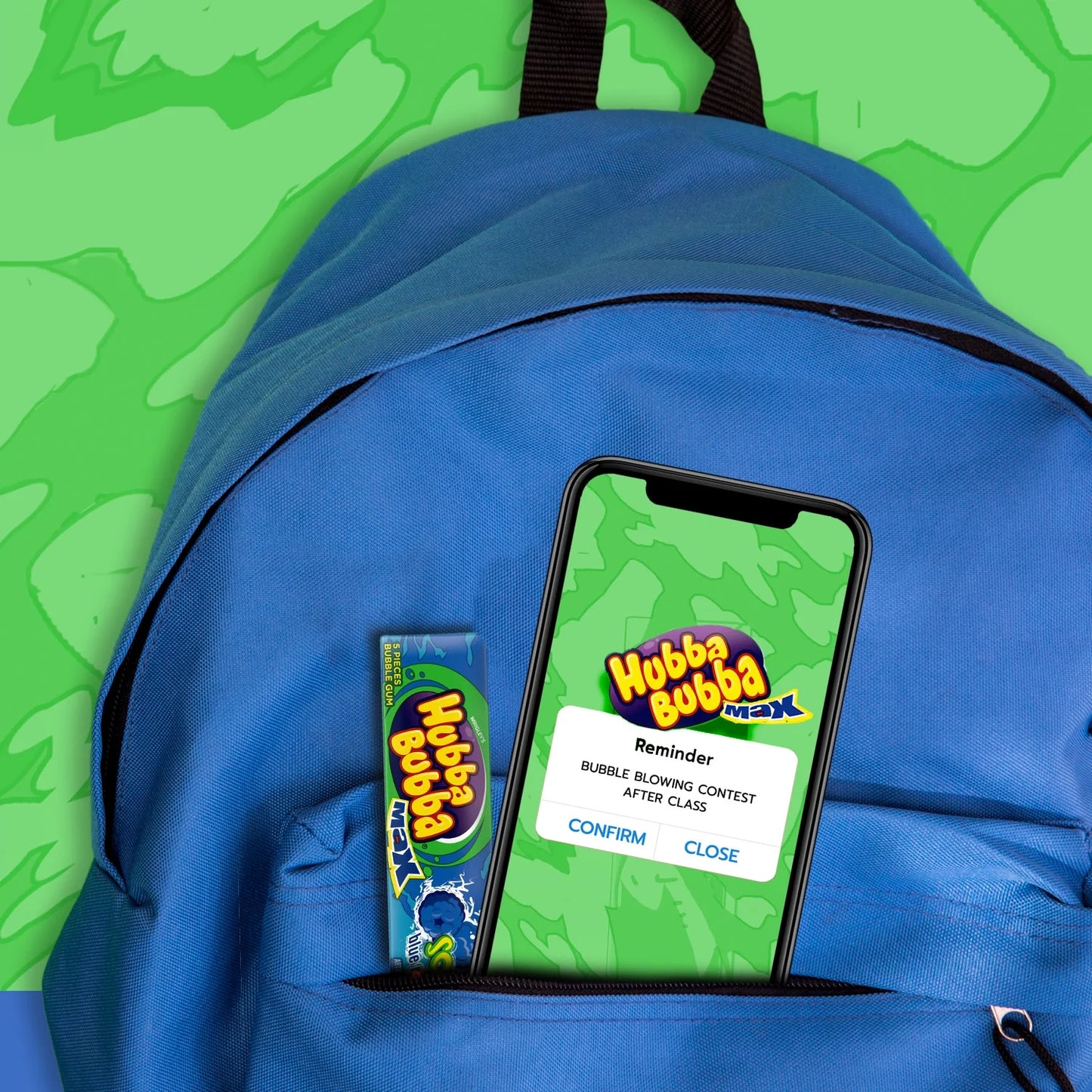 Hubba Bubba Max Sour Blue Raspberry Bubble Gum - 5 Pieces Pack