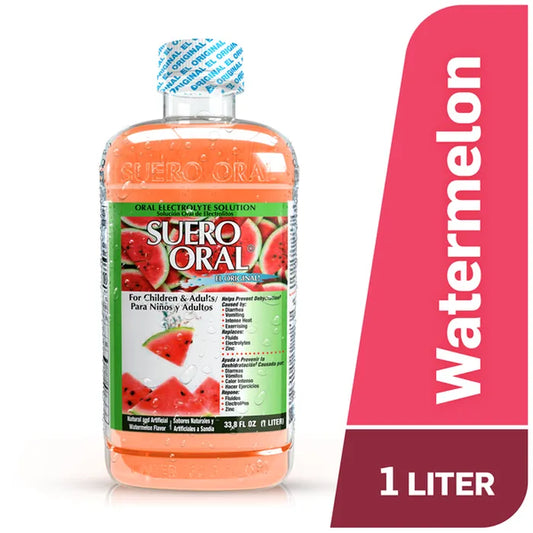 Suero Oral Electrolyte Solution - Watermelon Flavor (33.8 fl oz / 1 Liter)